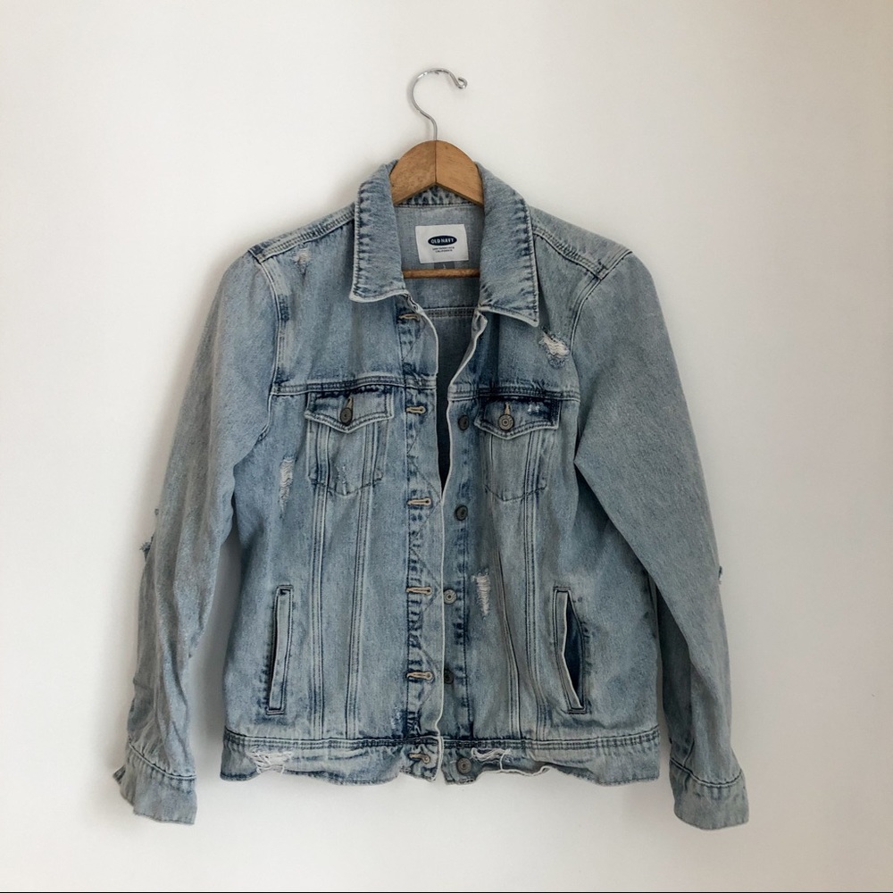 Old Navy Distressed Denim Jacket